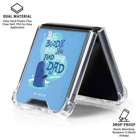 Elf Mr. Narwhal Farewell Galaxy Z Flip6 Clear Case